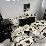 Yeknu  Bedding Set Striped Boys and Girls Twin Large Bedding Set Bedding Adult Fashion Bedding Set