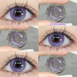 Yeknu  2PCS Gilding Prescription Contact Lenses Cosmetics Eye Color Lenses Fashion Pupils Myopia Colored Contact Lenses Violet