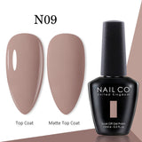 Yeknu  15ml Gel Nail Polish LED Semi-permanent Summer Varnish UV Vernis Blue Color Enamels For Nails Gellak Top Coat Base Polish