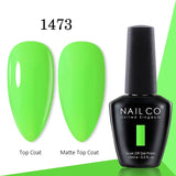 Yeknu  15ml Gel Nail Polish LED Semi-permanent Summer Varnish UV Vernis Blue Color Enamels For Nails Gellak Top Coat Base Polish