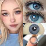 Yeknu  New Natural Lenses Gray Lenses 1 Pair Color Eye Contacts Blue Pupils Korean Style y2k Lenses Big Eyes Colorcon