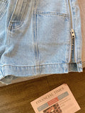 Yeknu  Summer Women Harajuku Fashion Grunge Vintage Coquette Low Rise 2000s Jean Shorts Denim Hot Pants Japanese Y2k Streetwear Gyaru