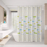 Yeknu  Transparent Waterproof Shower Curtain Bathroom Translucent Partition Curtain Easy Clean Wipe Mildew Proof Curtains with Hooks