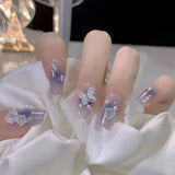 Yeknu  24 PCs Fake Nails with 1 Nail Glue and 1 Nail File