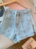 Yeknu  Summer Women Harajuku Fashion Grunge Vintage Coquette Low Rise 2000s Jean Shorts Denim Hot Pants Japanese Y2k Streetwear Gyaru