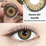 Yeknu  New 1pair Colored Contact Lenses for Eyes Blue Natural Look Brown Eye Lenses Cosmetic Beauty Pupils