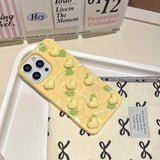 Yeknu  Simple pleated love three-dimensional suitable for Apple 15 mobile phone case iphone16promax new model