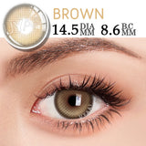 Yeknu  1 Pair Cosmetic Color Lens Korea Cosplay Big Eyes Contact Lens Diameter Large Pink Lens