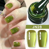 Yeknu  10ml Jelly Nude Gel Nail Polish Crystal Translucent Coffee Soak Off Semi-Permanent Varnish Base Top Coat Manicure