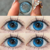Yeknu  1 Pair/2pcs Color Contact Lenses for Eyes Blue Eye Lenses With Degree Natural Beauty Color Pupils Eyes Fast Shipping