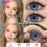 Yeknu  2pcs/pair Yearly Colored Contact Lenses Natural Green Lens Fashion Pupils Beauty gray Contact Lenses for Eyes