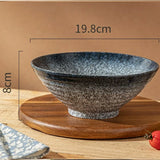 Yeknu  Japanese Lamian Noodles Bowl, Creative Household Kitchen Restaurant Supplies, Advanced Tableware Salad Fruit Soup Hat Bowls, 1Pc