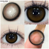 Yeknu  1 Pair Purple Beauty Colored contact lenses For Eyes Halloween Makeup Lens Pupils Fashion Big Eye Lenses Myopia Lenses