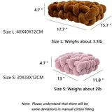 Yeknu  Knotted Square Cushion Nordic Aesthetic Stuffed Pillow Office Chair Decorative Plush Pillow Sleeping Back Knot Hand-made Cushion