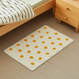 Yeknu  Soft Tufting Poached Eggs Bathroom Mat Bedroom Bedside Rug Carpet Doormat Floor Anti Slip Tidy Pad Aesthetic Home Room Decor