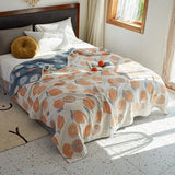 Yeknu  100% Cotton Muslin Bed Cover Breathable Muslin Bedspread Home Textile Adult Kids Jaccquard Sofa Bed Throw Blankets Bedsheet