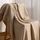 Yeknu 2025 new light luxury blanket living room nap sofa blanket bedside towel office aviation blanket paper pattern fish bone pattern