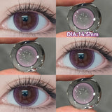 Yeknu   Pair Halloween Contact Lenses Beauty Eye Color Lenses Cosplay Pupils Myopia Lens with Prescription Natural Blue Lens