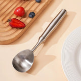 Yeknu  1PC Ice Cream Spoon Stainless Steel Summer Ice Cream Dessert Spoon Long Handle Fruit Tableware Household Goods