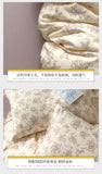 Yeknu 2025 new class A knitted cotton four-piece set, small fresh quilt cover, bed sheet floral dormitory three-piece set