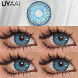 Yeknu  Optical Lenses for Woman 1 Pair High Quality Colored Eye Contacts with Degree Myopia Blue Pupils Natural Lenses Brown Len