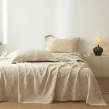 Yeknu  Luxury Cotton and Linen Bed Sheet Sets High Quality Skin Friendly Flat Sheet 2 Pillowcases for All Seasons Queen King Bedclothes