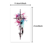 Yeknu  Long-lasting waterproof temporary tattoo stickers simulated non-reflective color ink pendulum clock pattern arm fake tattoo