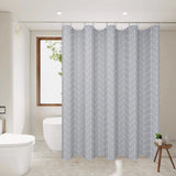 Yeknu  Transparent Waterproof Shower Curtain Bathroom Translucent Partition Curtain Easy Clean Wipe Mildew Proof Curtains with Hooks