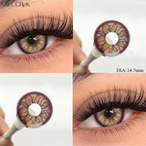 Yeknu  1Pair Contact Lenses Colored Pupils for Eyes Myopia Daisy Pink Cosmetics Contacts Purple Lenses Yearly Fast Shipping