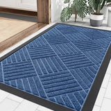 Yeknu  Olanly Front Door Mat Outside Entrance Heavy Duty Sturdy Natural Rubber Doormat Non-Slip Low Profile Floor Mat For Entryway