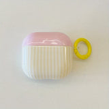 Yeknu  Small fresh Macaron contrasting stripes are suitable for airpods 4th generation noise reduction version earphone