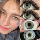 Yeknu  New Natural Lenses Gray Lenses 1 Pair Color Eye Contacts Blue Pupils Korean Style y2k Lenses Big Eyes Colorcon