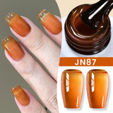 Yeknu  Jelly Transparent Gel Nail Polish Nude Pink  Color UV Soak Off Gel Varnish Jade Nail Art Gel 10ml Design Manicure