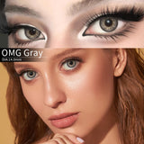 Yeknu  1Pair Fashion Big Lenses Colored Contact Lenses for Eyes Beauty Blue Eyes Lenses Natural Green Pupils Brown Grey Lens