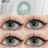 Yeknu  NEW Contact Lenses Beauty Eye Color Lenses Black Lens Fashion Eye Beauty Makeup Lenses Soft and Comfortable Blue Contacts