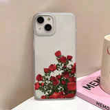Yeknu  Flower Clear Phone Case For iPhone 16 Pro Case iPhone 13 15 17 11 12 14 Pro Max Plus 12 13 Mini Shockproof Silicone Soft Cover