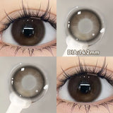 Yeknu  2PCS New Gray Prescription Contact Lenses Fashion Pupils Cosmetics Eye Color Lenses Myopia Colored Contact Lenses Brown