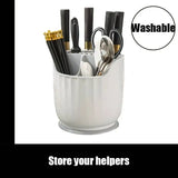 Yeknu  1pcs Multi-functional Chopsticks Integrated Storage Box Household Rack Kitchen Rotary Knife Holder Storage Rack