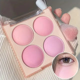 Yeknu  4-color matte blush palette - pinkish purple tones, waterproof, long-lasting natural nude makeup, perfect gift, Korean-style