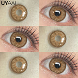Yeknu  1 Pair Color Contact Lenses Makeup Blue Pupils Natural Brown Lenses High Quality Green Color Eye Lens Cosmetic Colorcon