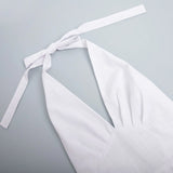 Yeknu  Jastie Spring Summer New Women's Waist Cinched V-neck Long Dress Female Cotton Camisole Dress Fashionable Oversized Dresses
