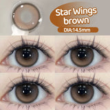 Yeknu  2PCS Myopia Beauty Colored  Contact Lenses Purple Halloween Makeup Lens Fashion Pupils Big Eye Lenses Natural Blue Lense