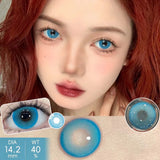 Yeknu  2pcs/pair New Cosplay Contact Lenses for Eyes Makeup Pupils Cosmetics Blue Eye Color Lenses for Myopia Lens 14.2/14.5mm