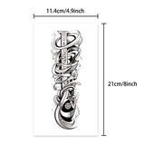 Yeknu  Long-lasting waterproof temporary tattoo stickers simulated non-reflective wrapped ruler pattern fake tattoos on boys' arms