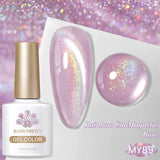 Yeknu  10ml Super Shining Reflective Cat Magnetic Gel Ultra Shine Glitter Red Silver Soak Off UV LED Gel Nail Art Varnish