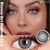 Yeknu  1Pair NEW Color Contact Lenses For Eyes Beauty Pupils Natural Pupils Brown Contact Lenses Soft Colorful Cosmetics Gray Len