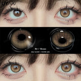 Yeknu  1 Pair Fashion Lenses Colored Contact Lenses for Eyes Beauty Green Eyes Lenses Natural  Brown Lens Grey Lens
