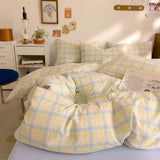 Yeknu  New All-cotton Class A Striped Washed Cotton Quilt Cover Skin-friendly and Comfortable Bedding Covers 160X210 220X240