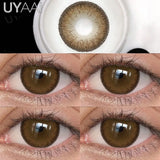 Yeknu  NEW Contact Lens Beauty Blue Lens 14.5mm Big Eyes Color Contact Lenses For Eyes Natual Pupils Cosmetic Lens Makeup Gray