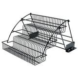 Yeknu  Kitchen Pull Down Cabinet 3 Tier Spice Rack Organizer Metal Storage Shelf Stand